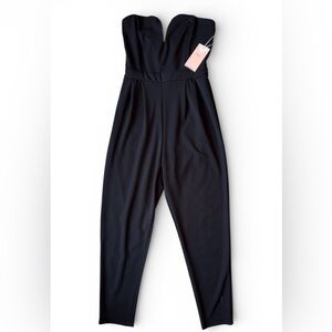 Chic Black Strapless Jumpsuit